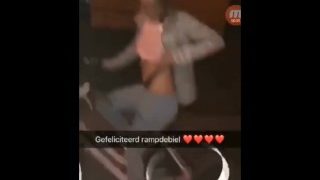 Dutch teen shows small tits while bicycling